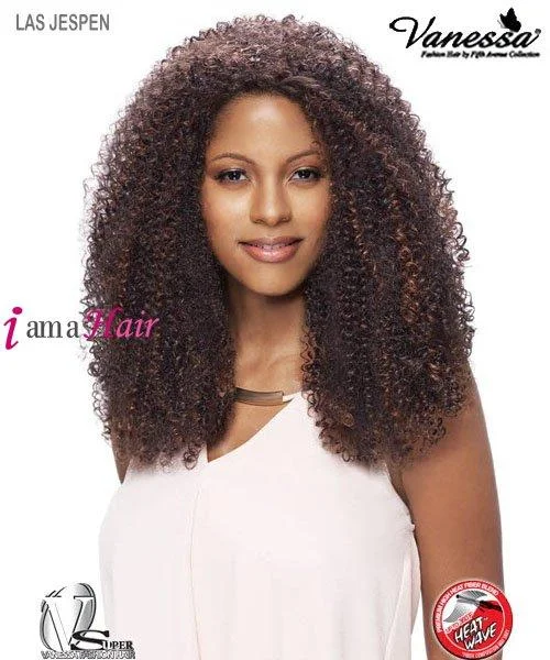 Half wig with a 150 - density for a full and thick appearanceVanessa Half Wig LAS JESPEN - Synthetic EXPRESS WEAVE Half Wig