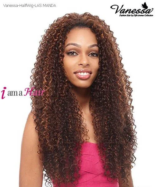 Half wig with a natural - looking root for a more realistic lookVanessa Fifth Avenue Collection Wigs Half Wig - LAS MANDA Half wig with a natural - looking root for a more realistic lookVanessa Fifth Avenue Collection Wigs Half Wig - LAS MANDA