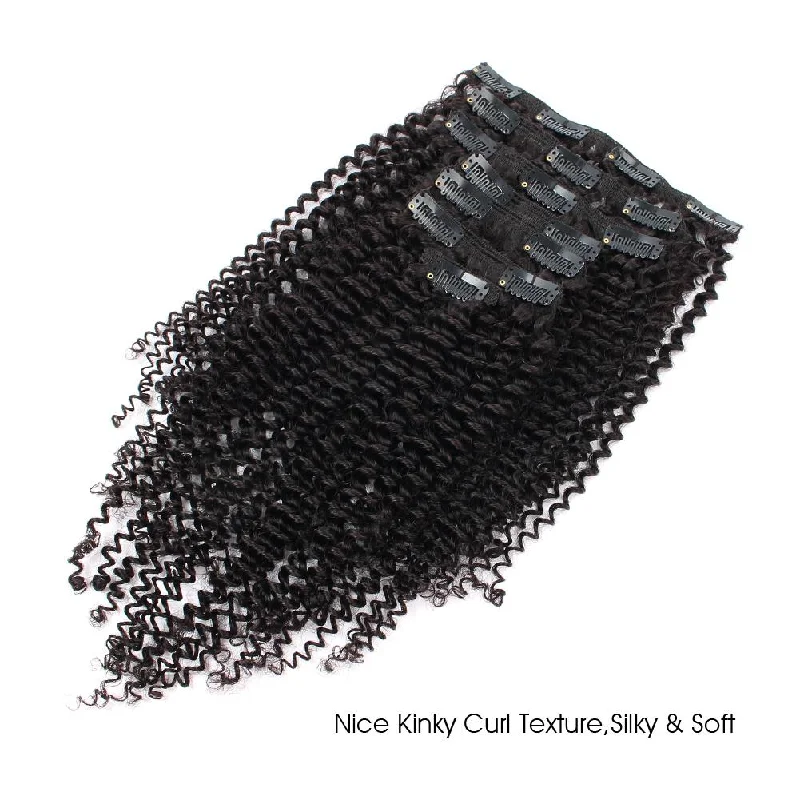 Clip - in hair extensions in a jet - black color for a classic and timeless appearance14 Inch Hair Extensions | Clip in Hair Extensions for Black Women
