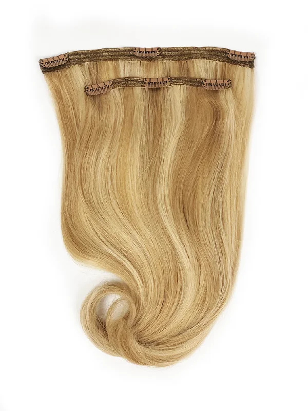 Clip - in hair extensions with a middle - part for a classic and elegant style18" Customized Clip-In Half Set Clip - in hair extensions with a middle - part for a classic and elegant style18" Customized Clip-In Half Set