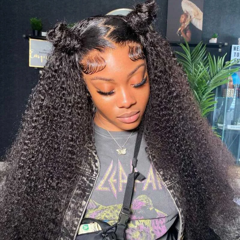 Lace - front curly wig for a seamless hairlineJdee | 360 Lace Wig Kinky Curly Pre-plucked Invisible Knots 100% Virgin Hair Lace - front curly wig for a seamless hairlineJdee | 360 Lace Wig Kinky Curly Pre-plucked Invisible Knots 100% Virgin Hair