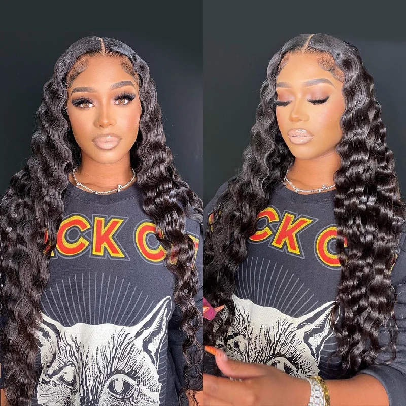 Curly wig with a wavy fringe for a soft and feminine lookAda | Classic Deep Waves HD Lace 5X5 Lace Closure Wigs Pre-Cut Curly wig with a wavy fringe for a soft and feminine lookAda | Classic Deep Waves HD Lace 5X5 Lace Closure Wigs Pre-Cut