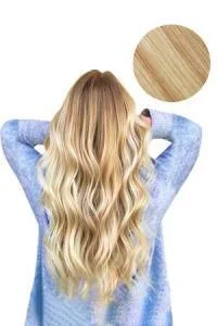 Clip - in hair extensions with a middle - part for a classic and elegant styleBeach Babe Highlights Clip In Hair Extensions Clip - in hair extensions with a middle - part for a classic and elegant styleBeach Babe Highlights Clip In Hair Extensions