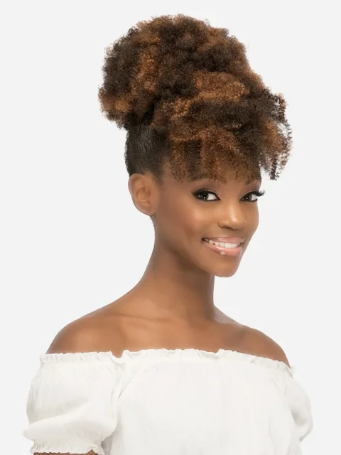 Hair buns for a runway modelVivica A Fox Bang & Pony Drawstring - BP-MINNIE