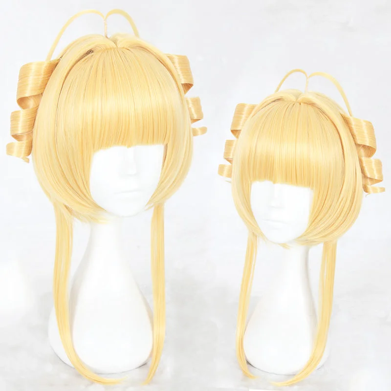 Curly wig with a silk - base cap for a comfortable and smooth feelCosplay Wig - Card Captor Sakura-Kinomoto Sakura II Curly wig with a silk - base cap for a comfortable and smooth feelCosplay Wig - Card Captor Sakura-Kinomoto Sakura II