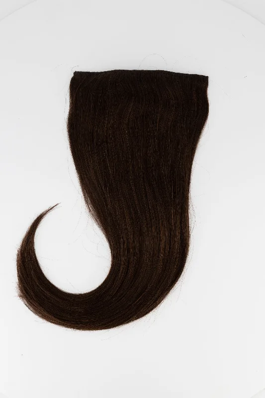 Clip - in hair extensions with a pre - bleDark Brown Clip-in Hair Extensions