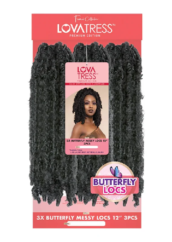 Braid & Plait Hair Extensions with a Curly End for a Playful VibeFEMI Collection LovaTress 3X Butterfly Messy Locs 12" Braid & Plait Hair Extensions with a Curly End for a Playful VibeFEMI Collection LovaTress 3X Butterfly Messy Locs 12"