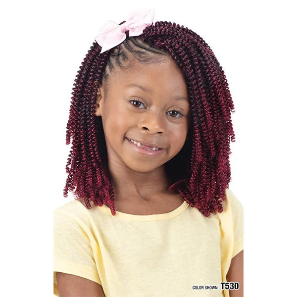 Short - Length Braid & Plait Hair Extensions for a Low - Maintenance and Edgy LookFREETRESS BRAIDS 3X KIDS-BOHEMIAN CURL 8" [SKKSBCX]