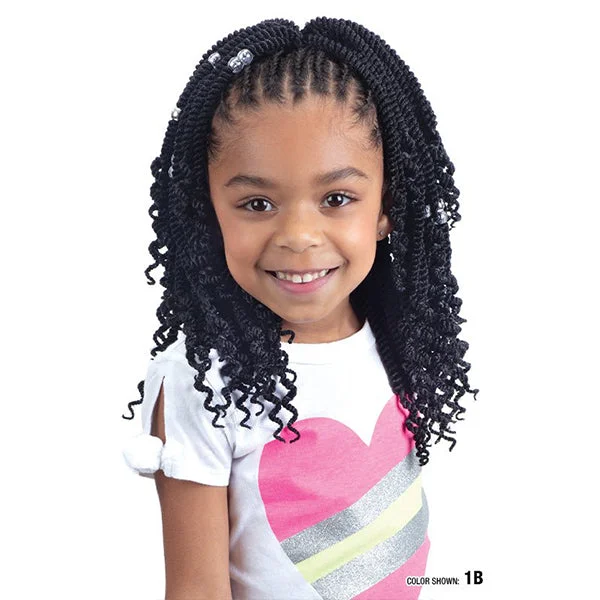 Clip - in Braid & Plait Hair Extensions for a Temporary and Convenient OptionFREETRESS BRAIDS 3X KIDS SENEGAL TWIST WITH CURLS 8" [SKKSSCX]