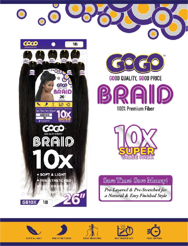 Long - Length Braid & Plait Hair Extensions for a Dramatic and Glamorous StyleGogo Braid 10x 26″ Long - Length Braid & Plait Hair Extensions for a Dramatic and Glamorous StyleGogo Braid 10x 26″