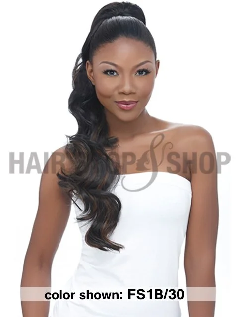 Hair buns for brides on their wedding dayHarlem 125 Ponytail Drawstring - Samba 128
