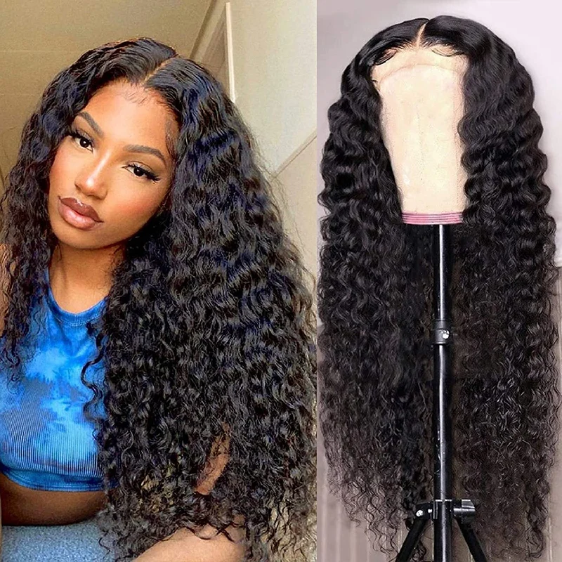 Adjustable - cap curly wig for a comfortable fitIvy | 5x5 HD Lace Closure Wig Water Wave Wet And Wavy Adjustable - cap curly wig for a comfortable fitIvy | 5x5 HD Lace Closure Wig Water Wave Wet And Wavy