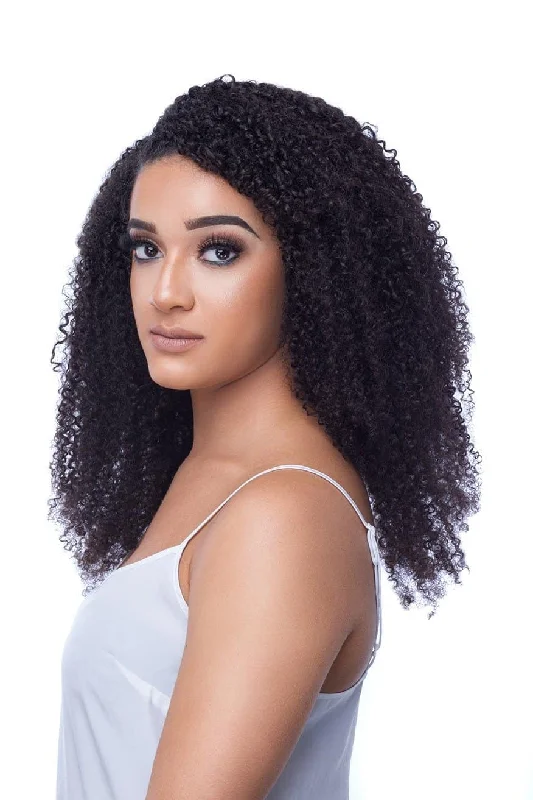 Clip - in hair extensions with a wispy fringe for a soft and feminine lookKinky Curls Curly Clip Ins Clip - in hair extensions with a wispy fringe for a soft and feminine lookKinky Curls Curly Clip Ins