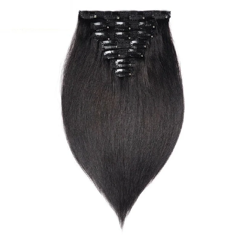 Clip - in hair extensions with a straight texture for a sleek and seamless blendLuxury Brazilian Clip In Silky Straight Virgin Human Hair Extensions 7pcs 120g Clip - in hair extensions with a straight texture for a sleek and seamless blendLuxury Brazilian Clip In Silky Straight Virgin Human Hair Extensions 7pcs 120g