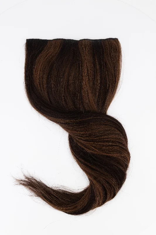 Clip - in hair extensions with a straight texture for a sleek and seamless blendMixed Chocolate Clip-In Hair Extensions Clip - in hair extensions with a straight texture for a sleek and seamless blendMixed Chocolate Clip-In Hair Extensions