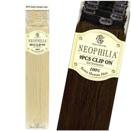 Synthetic clip - in hair extensions with a heat - resistant formula for easy stylingNeophilia Straight 100% Remy Human Hair Clip-In Extensions By Hair Couture Synthetic clip - in hair extensions with a heat - resistant formula for easy stylingNeophilia Straight 100% Remy Human Hair Clip-In Extensions By Hair Couture