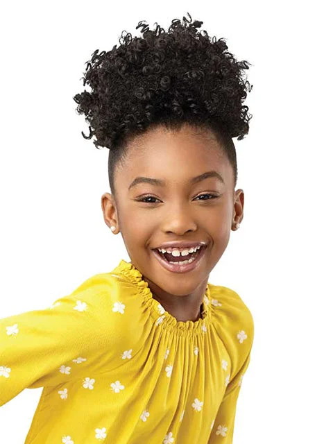 Hair buns for brides on their wedding dayOutre Lil Looks Premium Synthetic Drawstring Ponytail - COILY PUFF Hair buns for brides on their wedding dayOutre Lil Looks Premium Synthetic Drawstring Ponytail - COILY PUFF