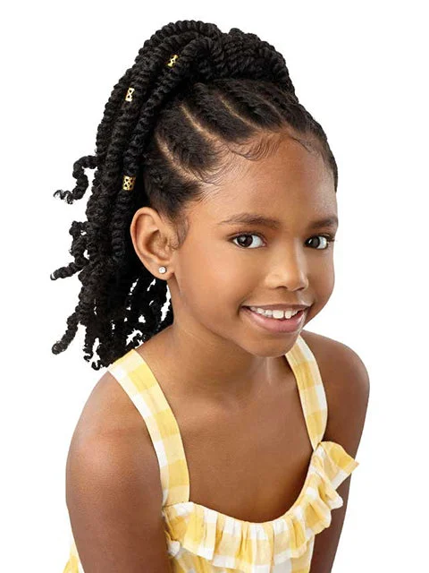 Hair buns for a music festival lookOutre Lil Looks Premium Synthetic Drawstring Ponytail - GOLD CUFFED BOMB TWISTS 12 Hair buns for a music festival lookOutre Lil Looks Premium Synthetic Drawstring Ponytail - GOLD CUFFED BOMB TWISTS 12