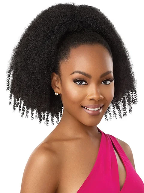 Hair buns for a mother - of - the - bride hairstyleOutre Pretty Quick Pony Ponytail - SPRINGY AFRO Hair buns for a mother - of - the - bride hairstyleOutre Pretty Quick Pony Ponytail - SPRINGY AFRO