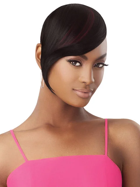 Hair buns with a hairpin decorationOutre Pretty Quick Premium Synthetic Bun - SLEEK SWOOPED BANG Hair buns with a hairpin decorationOutre Pretty Quick Premium Synthetic Bun - SLEEK SWOOPED BANG