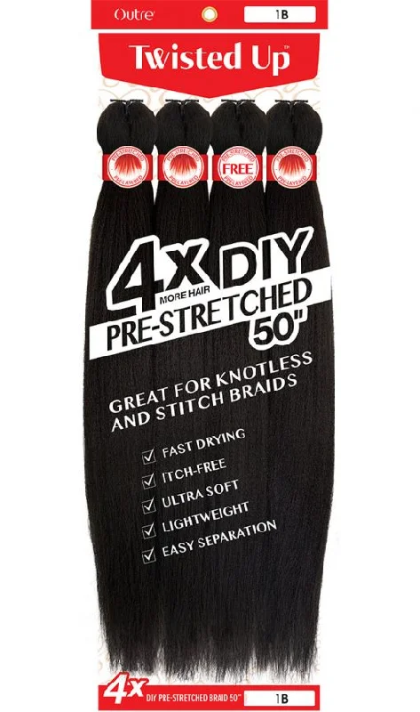 Braid & Plait Hair Extensions with a Straight End for a Sleek AppearanceOUTRE Xpression 4x Prestretched Braid & Plait Hair Extensions with a Straight End for a Sleek AppearanceOUTRE Xpression 4x Prestretched