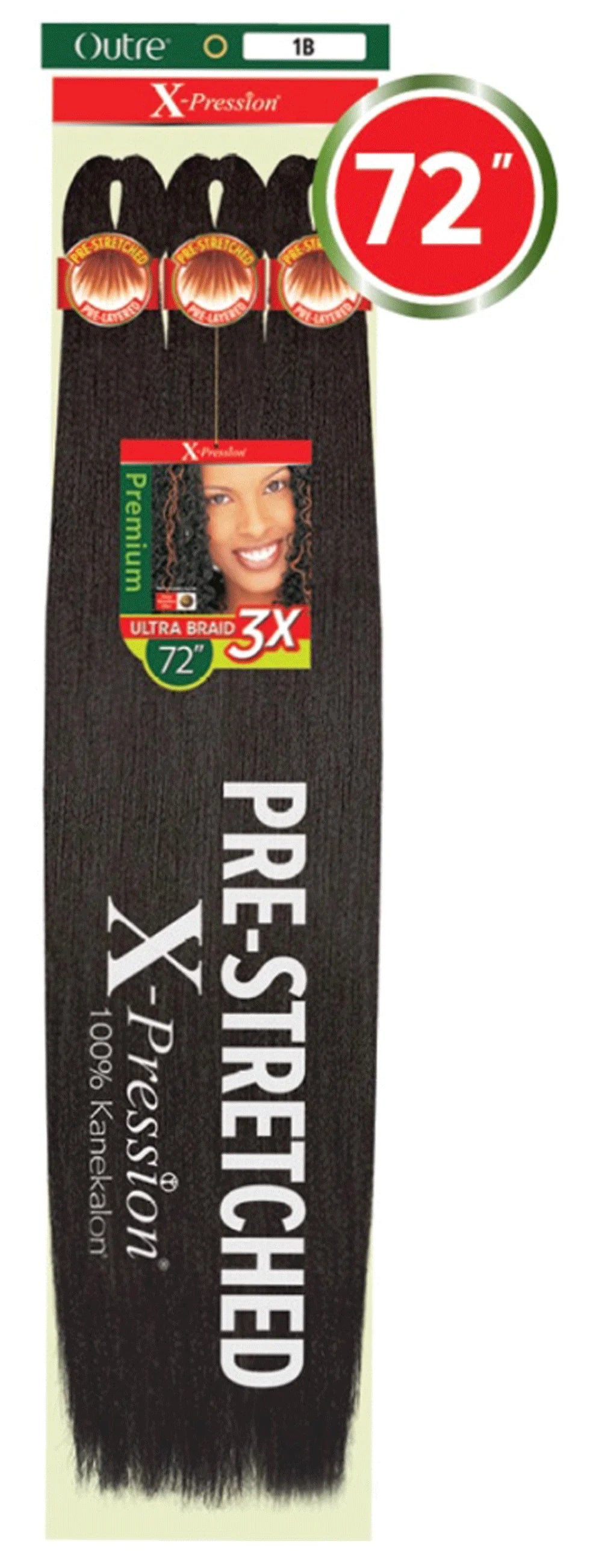 Short - Length Braid & Plait Hair Extensions for a Low - Maintenance and Edgy LookOUTRE XPression Pre-Stretched Braid 72" Short - Length Braid & Plait Hair Extensions for a Low - Maintenance and Edgy LookOUTRE XPression Pre-Stretched Braid 72"
