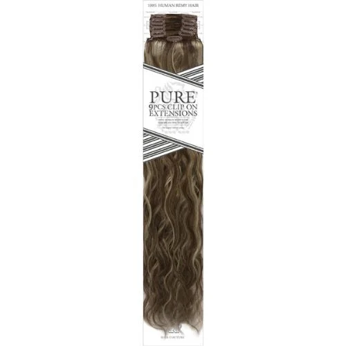 Human - hair clip - in hair extensions for a natural and luxurious lookPure 9 Piece 100% Remy Water Wave Human Hair Clip-In Extensions By Hair Couture Human - hair clip - in hair extensions for a natural and luxurious lookPure 9 Piece 100% Remy Water Wave Human Hair Clip-In Extensions By Hair Couture