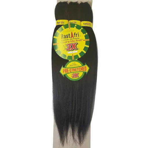 Human Hair Braid & Plait Hair Extensions for a Luxurious and Realistic LookRASTAFRI FREED’M SILKY BRAID 3X [PRE STRETCHED]