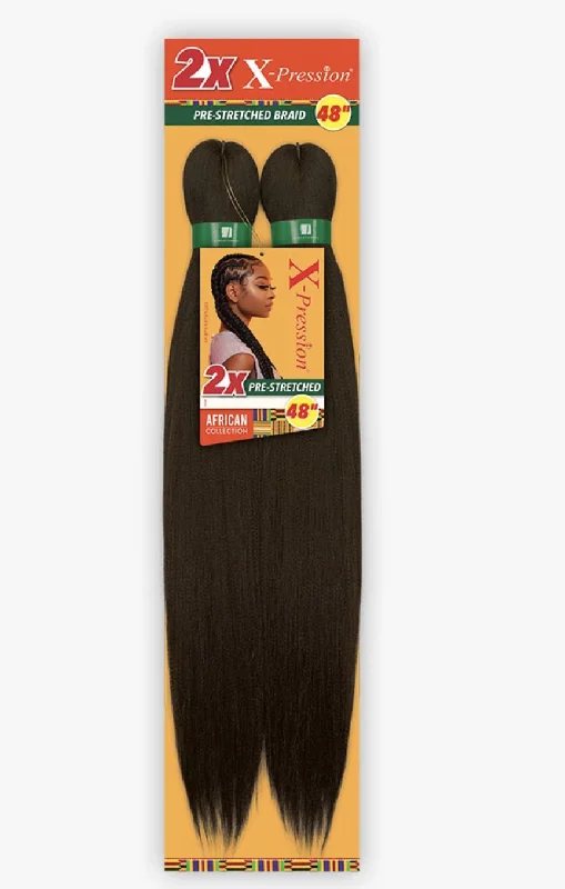 Human Hair Braid & Plait Hair Extensions for a Luxurious and Realistic LookSensationnel African Collection 2X X-Pression Pre-Stretched Braid 48" Human Hair Braid & Plait Hair Extensions for a Luxurious and Realistic LookSensationnel African Collection 2X X-Pression Pre-Stretched Braid 48"