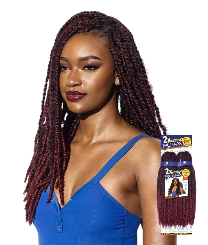 Sew - in Braid & Plait Hair Extensions for a Long - Lasting and Secure StyleSensationnel African Collection - Ruwa 2X Pre-Stretched Jamaican Twist 18" Sew - in Braid & Plait Hair Extensions for a Long - Lasting and Secure StyleSensationnel African Collection - Ruwa 2X Pre-Stretched Jamaican Twist 18"