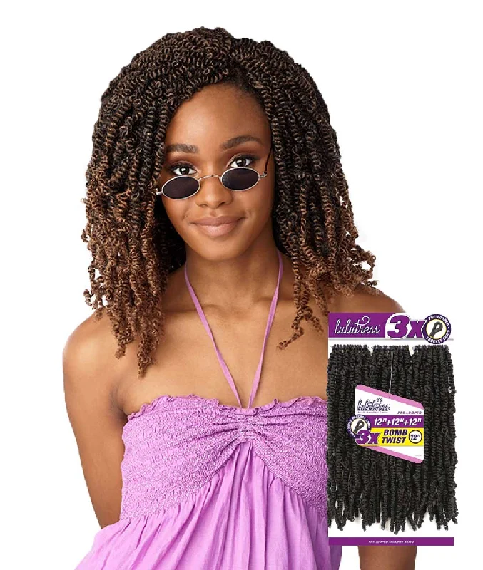 Short - Length Braid & Plait Hair Extensions for a Low - Maintenance and Edgy LookSensationnel Lulutress Crochet Braid - 3X Bomb Twist 12" Short - Length Braid & Plait Hair Extensions for a Low - Maintenance and Edgy LookSensationnel Lulutress Crochet Braid - 3X Bomb Twist 12"