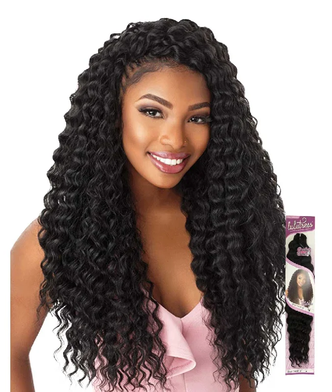 Box Braid & Plait Hair Extensions in a Jet - Black Color for a Classic AppearanceSensationnel Lulutress Crochet Braid - Deep Twist 18" Box Braid & Plait Hair Extensions in a Jet - Black Color for a Classic AppearanceSensationnel Lulutress Crochet Braid - Deep Twist 18"