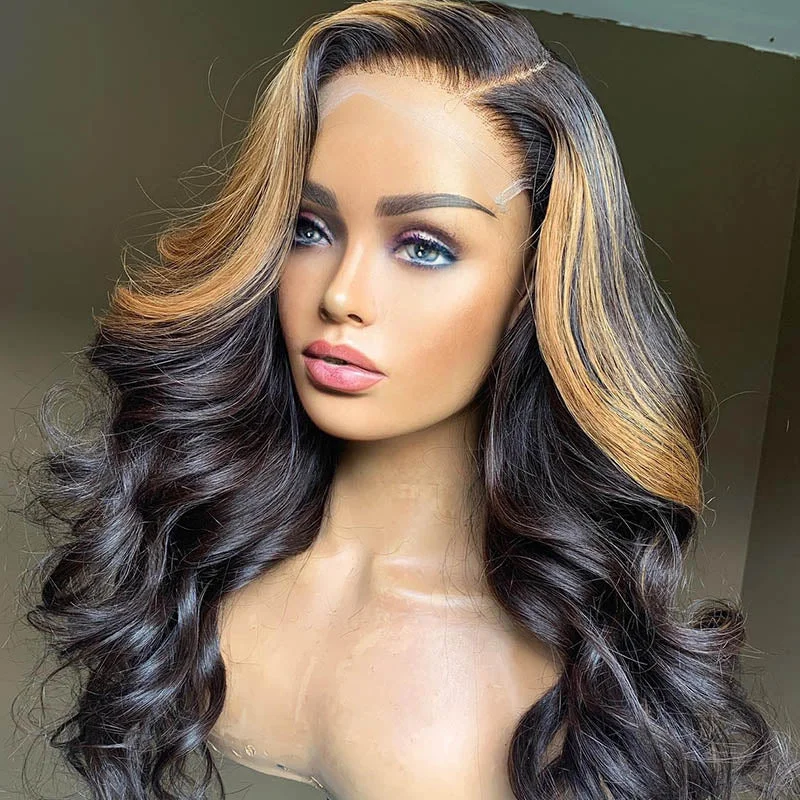 Curly wig with a side - part for a more flattering lookSenta | 5x5 Undetectable HD Lace Front Highlight Color Wavy Wig Curly wig with a side - part for a more flattering lookSenta | 5x5 Undetectable HD Lace Front Highlight Color Wavy Wig