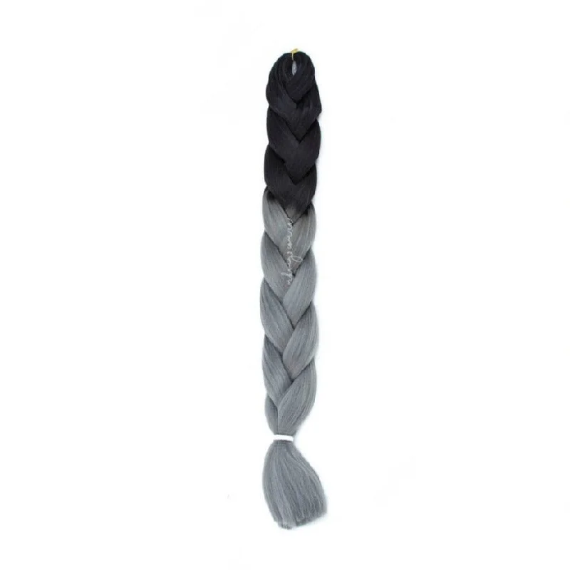 Bohemian - Style Braid & Plait Hair Extensions with Beads for a Trendy LookSILVER FOX TWO TONE OMBRÉ 32" Bohemian - Style Braid & Plait Hair Extensions with Beads for a Trendy LookSILVER FOX TWO TONE OMBRÉ 32"