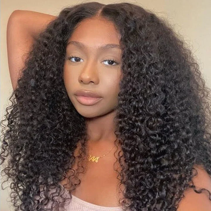 Ombre curly wig with a seamless color blendYoutuber Karrill Recommend Thin V Part Wig 4A 4B Kinky Curly Human Hair Wigs No Lace No Leave Out Ombre curly wig with a seamless color blendYoutuber Karrill Recommend Thin V Part Wig 4A 4B Kinky Curly Human Hair Wigs No Lace No Leave Out
