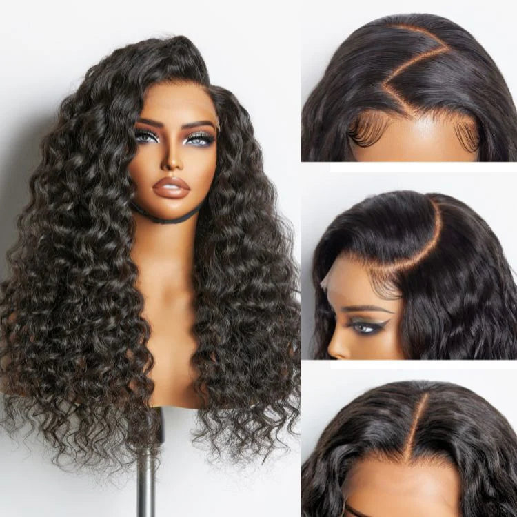 Virgin - human - hair curly wig for the highest quality180% Density Water Wave 13x4 Frontal Glueless Free Part Long Curly Wig 100% Human Hair Virgin - human - hair curly wig for the highest quality180% Density Water Wave 13x4 Frontal Glueless Free Part Long Curly Wig 100% Human Hair