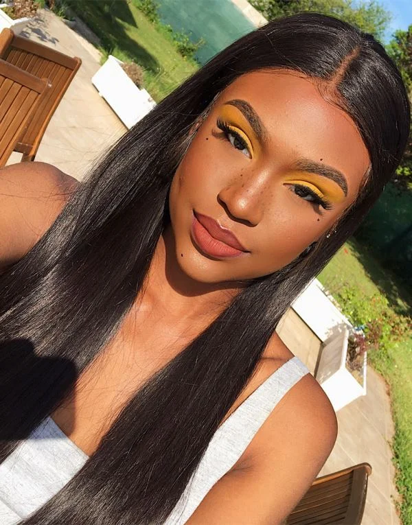 Glueless wig with a 180 - density for a full and thick appearance14-20 Inch Sleek Straight Glueless Human Hair Lace Wig / Closure Wig - Alexis LFW016 Glueless wig with a 180 - density for a full and thick appearance14-20 Inch Sleek Straight Glueless Human Hair Lace Wig / Closure Wig - Alexis LFW016