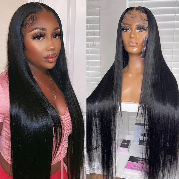 Glueless wig with a silk - base cap for a comfortable and smooth feelGlueless 4x4 HD Lace Closure Wig 30 32 inch Long Straight Human Hair Wigs 250% Density Lace Wigs Glueless wig with a silk - base cap for a comfortable and smooth feelGlueless 4x4 HD Lace Closure Wig 30 32 inch Long Straight Human Hair Wigs 250% Density Lace Wigs