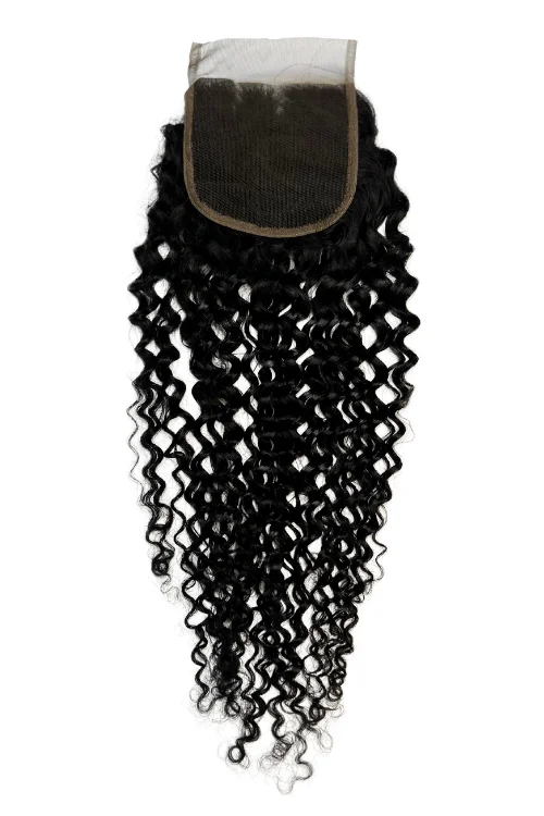 Glueless wig with a side - part for a more flattering lookBrazilian Closure - Kinky Curl Glueless wig with a side - part for a more flattering lookBrazilian Closure - Kinky Curl