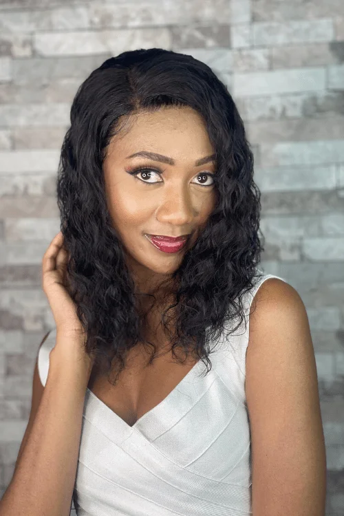 Glueless wig with a honey - blonde color for a warm and sunny appearanceBrazilian Hair 14inch Loose Wave Full Frontal Wig Natural Black Glueless wig with a honey - blonde color for a warm and sunny appearanceBrazilian Hair 14inch Loose Wave Full Frontal Wig Natural Black
