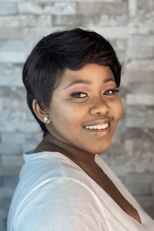 Glueless wig with a side - part for a more flattering lookBrazilian Pixie Straight Wig Natural Black Glueless wig with a side - part for a more flattering lookBrazilian Pixie Straight Wig Natural Black
