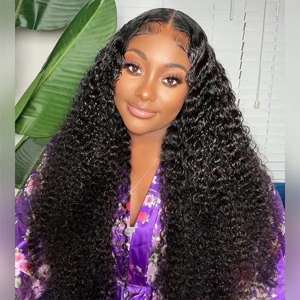 Glueless lace - front wig with a natural - looking hairlineDeep Curly V Part Human Hair Wig No Leave Out Human Hair Wig Upgrade U Part Wig Glueless Wig Glueless lace - front wig with a natural - looking hairlineDeep Curly V Part Human Hair Wig No Leave Out Human Hair Wig Upgrade U Part Wig Glueless Wig