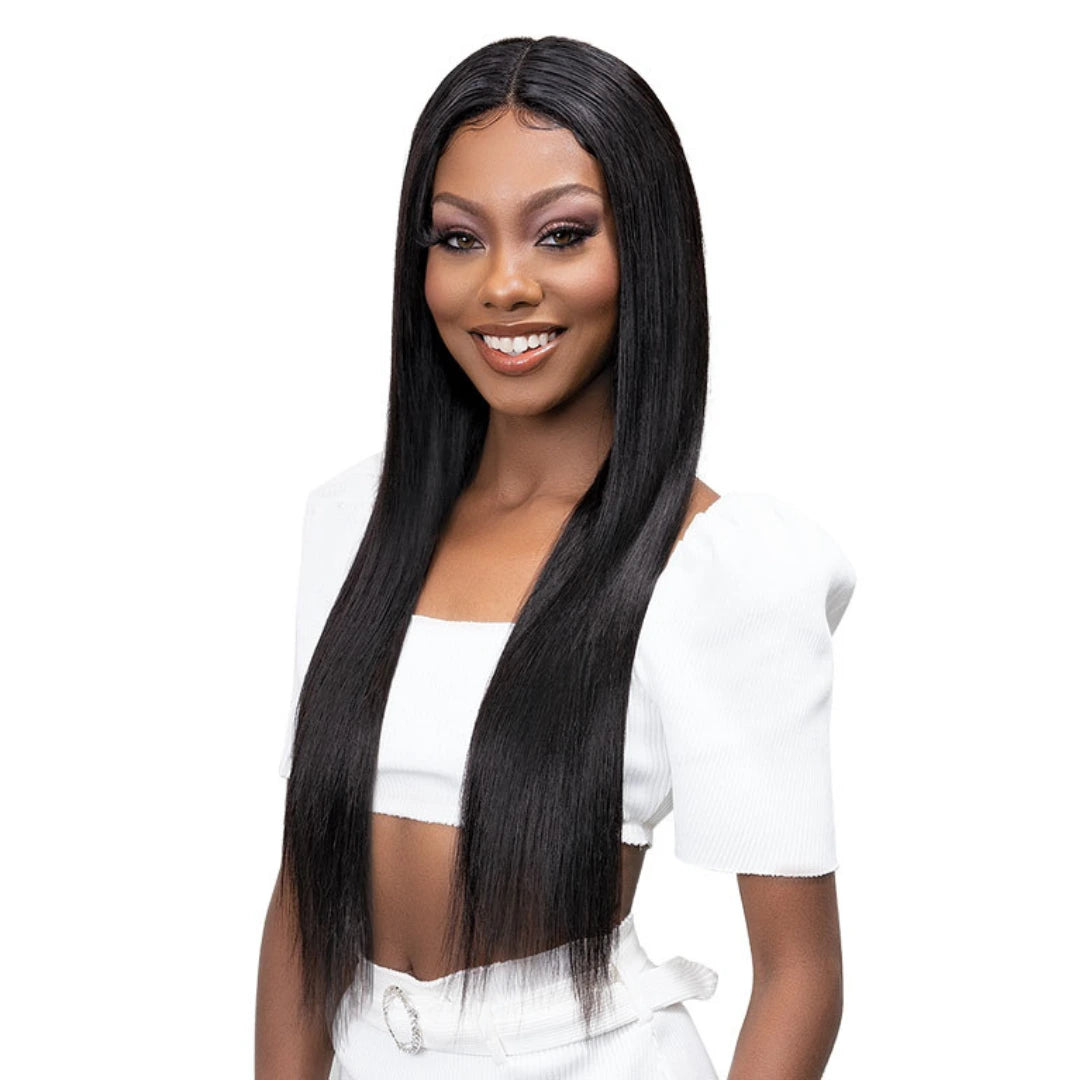Glueless human - hair wig for a comfortable and natural feelJanet Collection 100% Virgin Remy Human Hair Natural Deep Part Wig - Leila 28" Glueless human - hair wig for a comfortable and natural feelJanet Collection 100% Virgin Remy Human Hair Natural Deep Part Wig - Leila 28"
