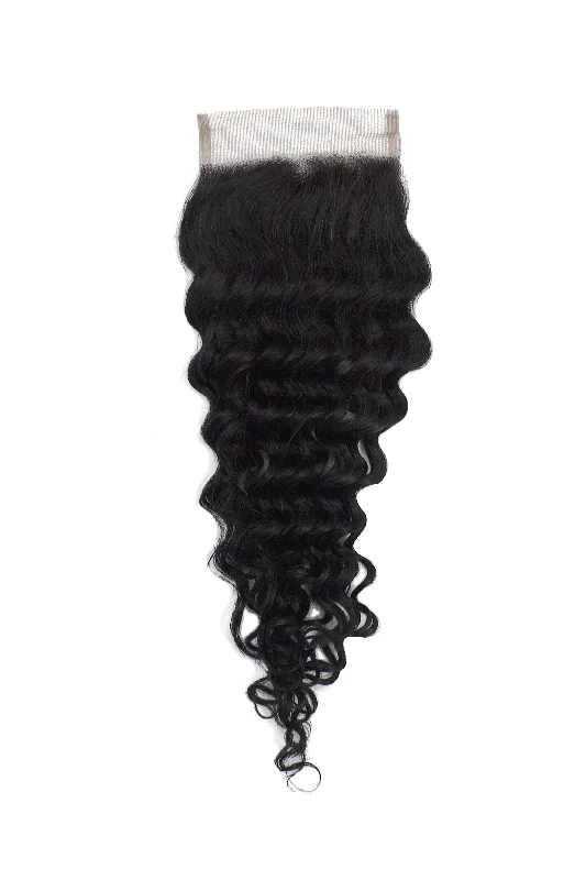 Glueless wig with a honey - blonde color for a warm and sunny appearanceMalaysian Closure - Deep Wave Glueless wig with a honey - blonde color for a warm and sunny appearanceMalaysian Closure - Deep Wave