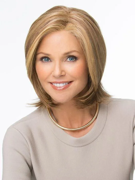 Adjustable - cap medium - length wig for a comfortable fitPin Up by Christie Brinkley | Lace Front & Mono Part | CLEARANCE