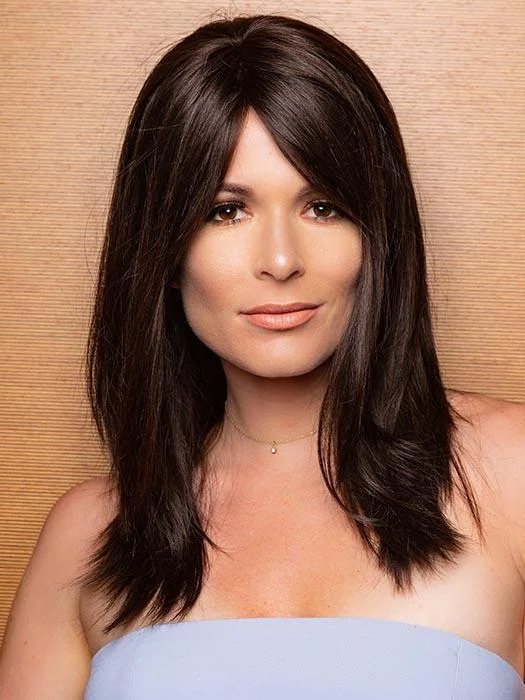 Medium - length wig in a jet - black color for a classic appearancePlatinum 106 by Louis Ferre | 100% Human Hair Wig | CLOSEOUT Medium - length wig in a jet - black color for a classic appearancePlatinum 106 by Louis Ferre | 100% Human Hair Wig | CLOSEOUT