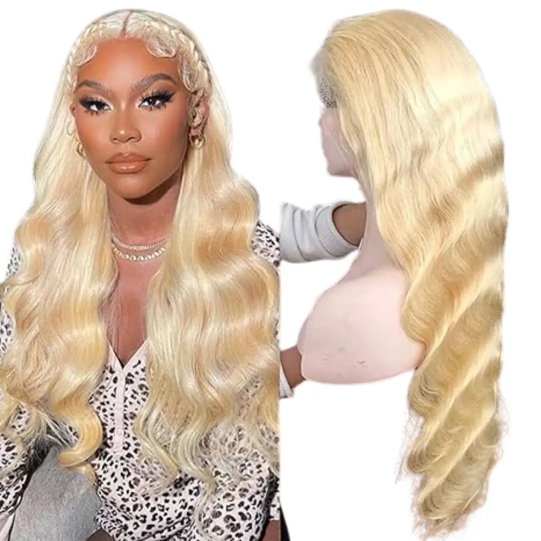 Glueless wig with a honey - blonde color for a warm and sunny appearanceRio 100% Virgin Unprocessed Human Hair 13x6 HD Lace Frontal Wig 26" - Body Wave 613 Glueless wig with a honey - blonde color for a warm and sunny appearanceRio 100% Virgin Unprocessed Human Hair 13x6 HD Lace Frontal Wig 26" - Body Wave 613