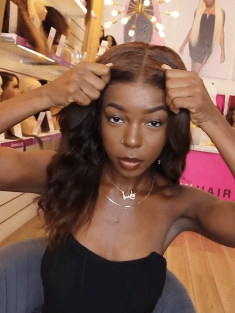 Glueless wig with a side - swept bang for a sophisticated lookKinky Straight Glueless Wig Invisible Small Knots 5x5 Swiss HD Lace Pre-Plucked 180% Density Glueless wig with a side - swept bang for a sophisticated lookKinky Straight Glueless Wig Invisible Small Knots 5x5 Swiss HD Lace Pre-Plucked 180% Density