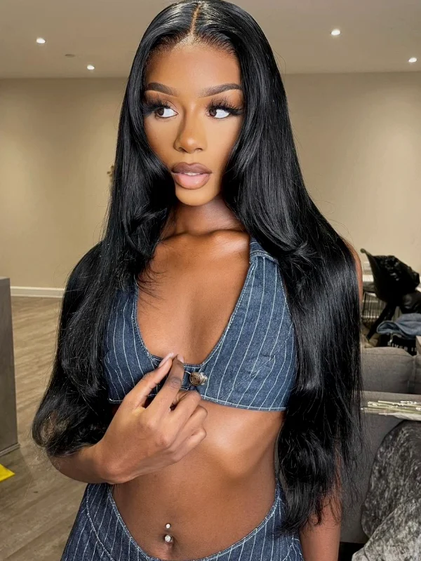 Glueless wig with a 4x4 lace closure for a secure fitFuller Hair Extra Long Straight 30" Ready to Wear Glueless Wig Invisible Knots 5x5 Swiss HD Pre-Cut Lace Natural Black Glueless wig with a 4x4 lace closure for a secure fitFuller Hair Extra Long Straight 30" Ready to Wear Glueless Wig Invisible Knots 5x5 Swiss HD Pre-Cut Lace Natural Black