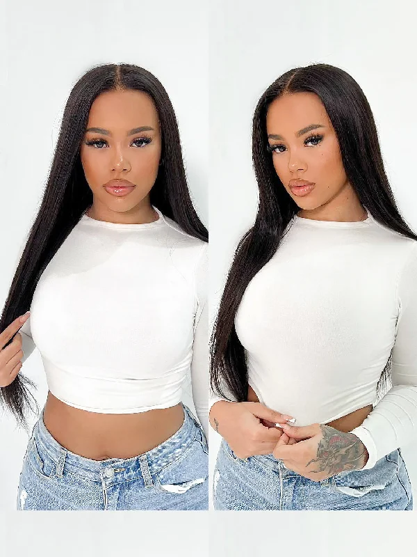 Glueless wig with a 180 - density for a full and thick appearanceJet Black Silky Straight Glueless Wig 5x5 Swiss HD Pre-Cut Lace 180% Density Glueless wig with a 180 - density for a full and thick appearanceJet Black Silky Straight Glueless Wig 5x5 Swiss HD Pre-Cut Lace 180% Density